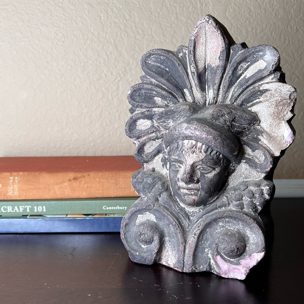 Antique, Late-1800's Greek Antefix Hermes God, Neoclassical Style, Architectural